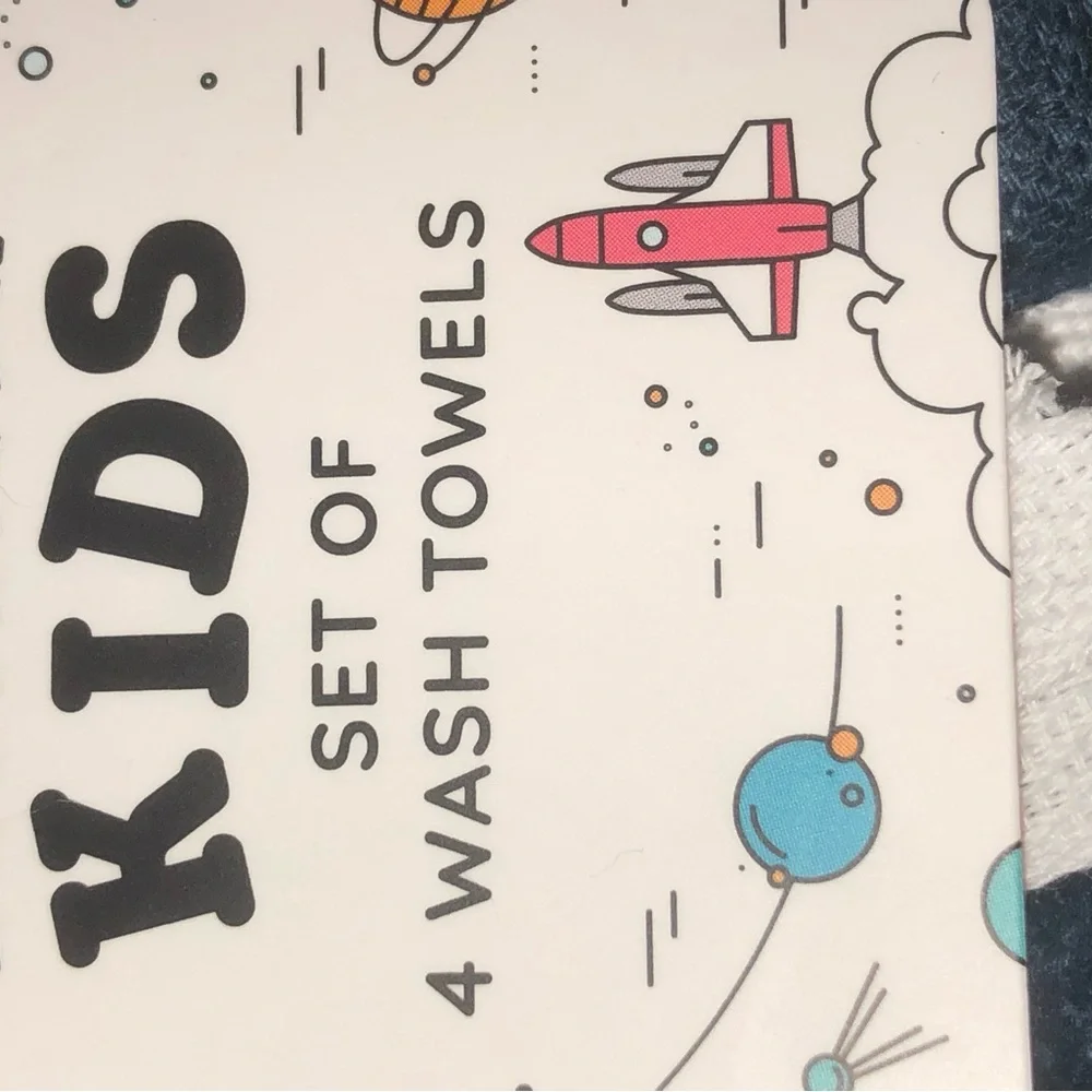 🚀 Kids Space theme bath towel set - 8 pieces